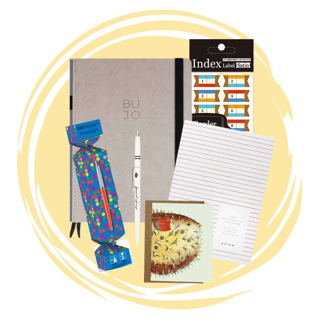 set de papelería con cuadernos y bolígrafo Parker