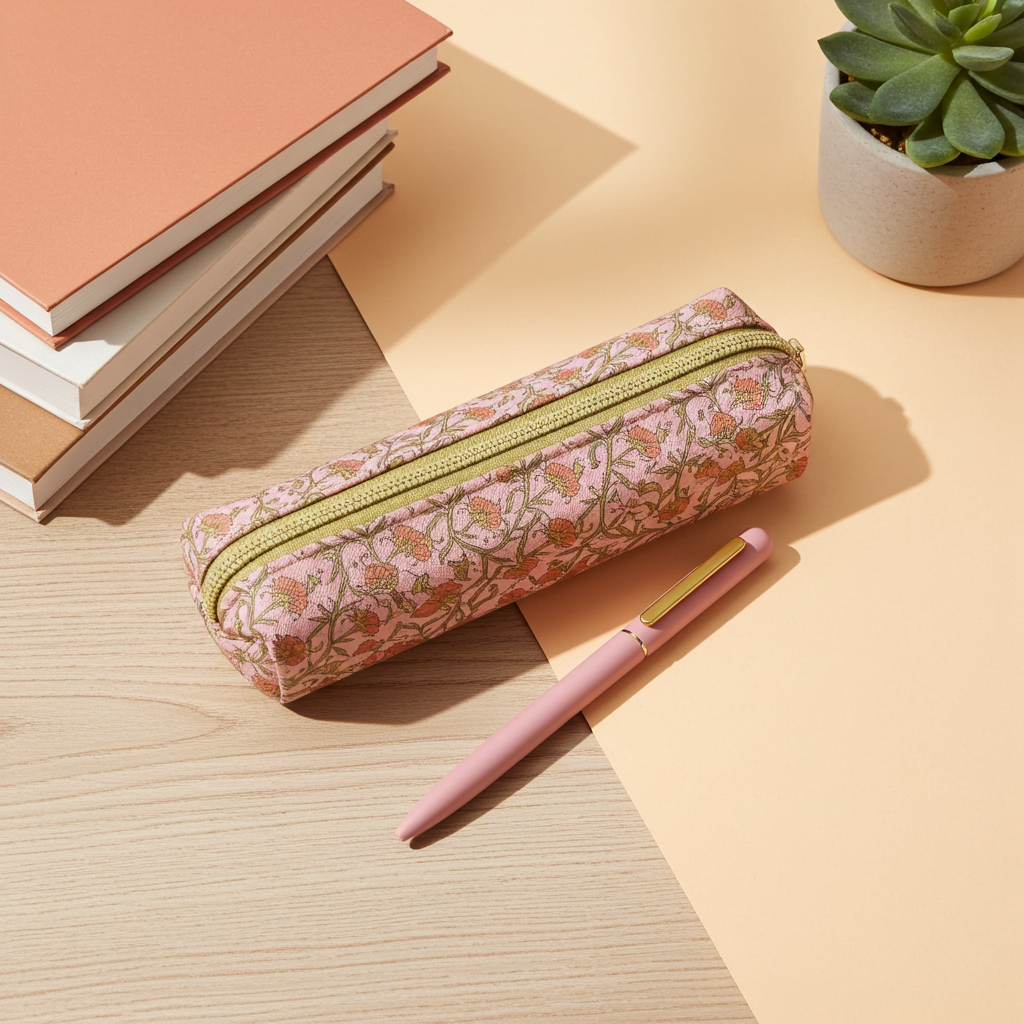 Set Bolígrafo & Estuche Pink Vintage Floral