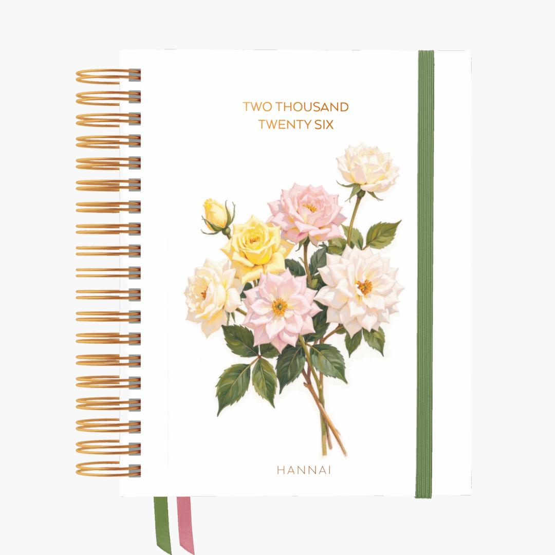 Agenda De Bolsillo Bloom Daily Planners 2026 - 10x15 Cm, Enero A Diciembre, Diseño Coastal Calm, Espiral Metálica