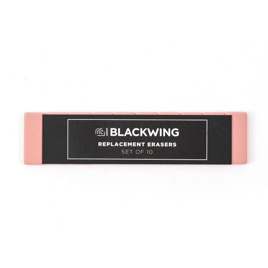 Pack de 10 gomas de repuesto BLACKWING cuadradas y reemplazables.