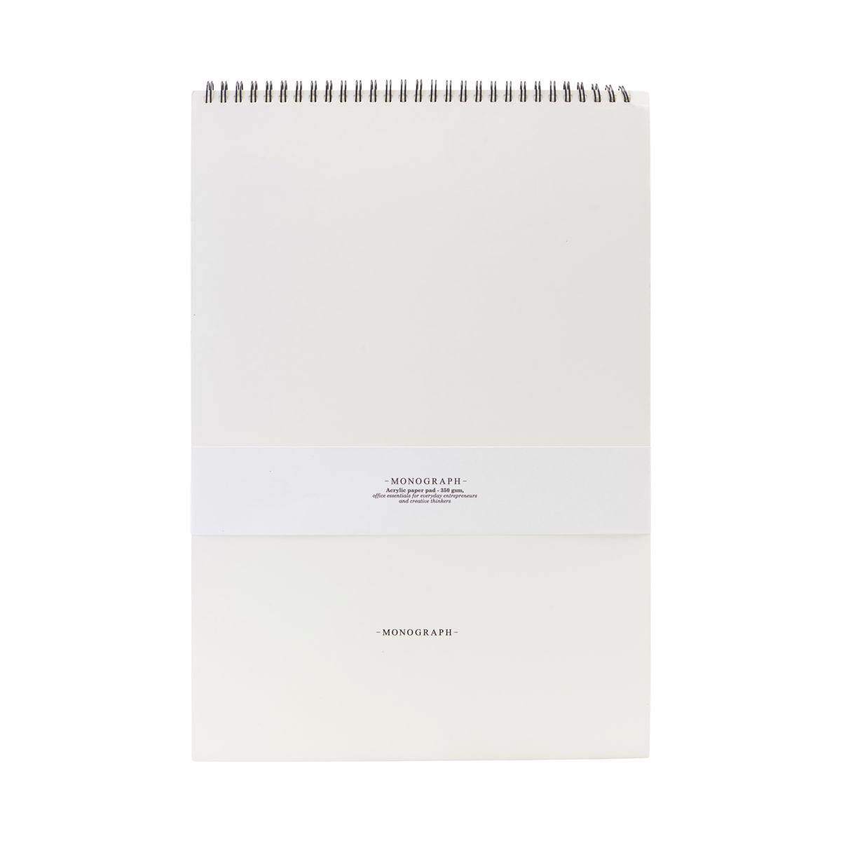 Bloc de Papel Acrílico Monograph con encuadernación en espiral y superficie texturizada para pintura acrílica.