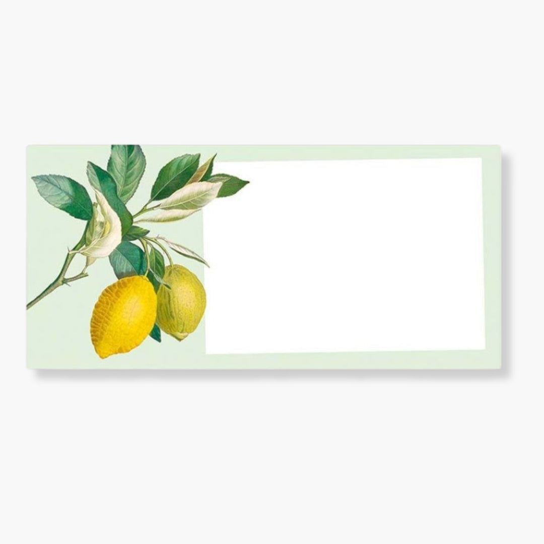 Bloc de notas Hangover con diseño de limones, papel reciclado, formato Din Largo.
