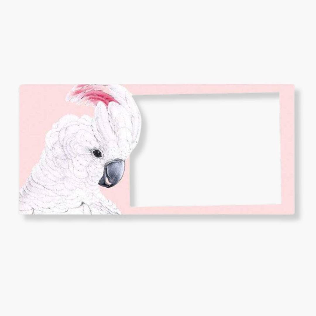 Bloc de notas Wannabe, formato Din Largo, diseño decorativo de cacatúa, papel reciclado.