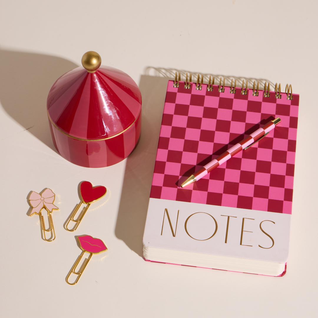 Bloc de notas grande Chunky Burgundy + Pink