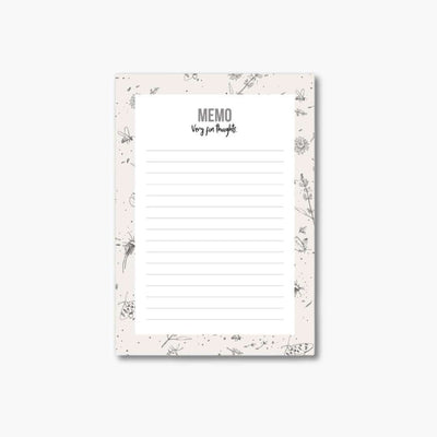 bloc de notas con estampado de flores