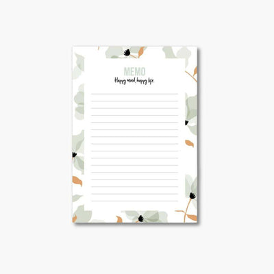 bloc de notas con estampado de petalos