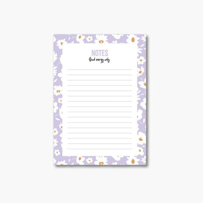 bloc de notas con estampado de flores