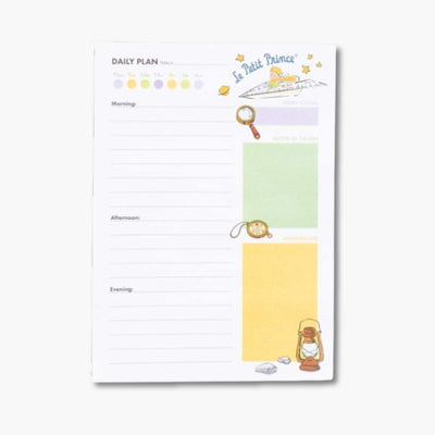 bloc de notas con ilustración de El Principito