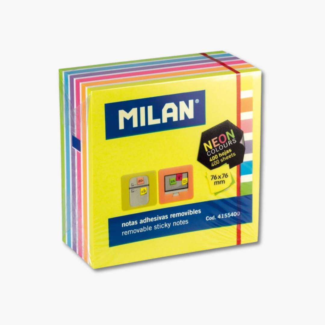 bloc de notas milan en colores fluor
