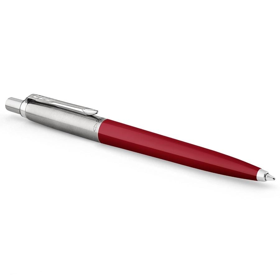 Bolígrafo Parker Jotter Original clásico en rojo con diseño distintivo y clip en flecha.