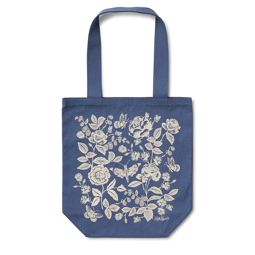 Bolsa de tela Tote Bag English Rose con diseño floral de Rifle Paper Co.