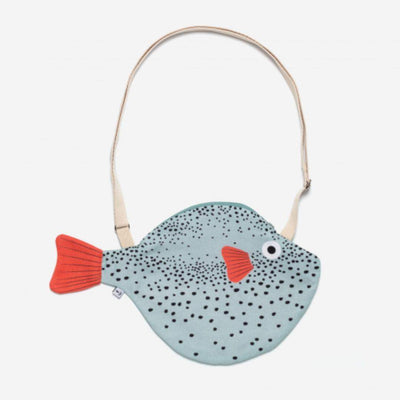 bolso bandolera pequeño con forma de pez
