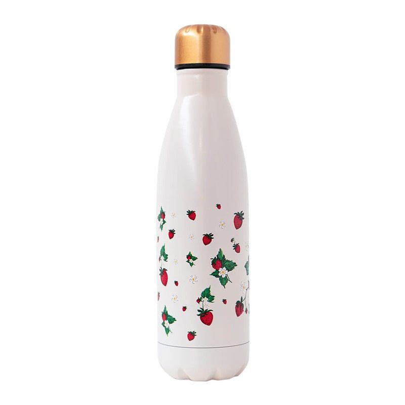 Botella metálica Ana Marin con diseño moderno y tapón hermético.