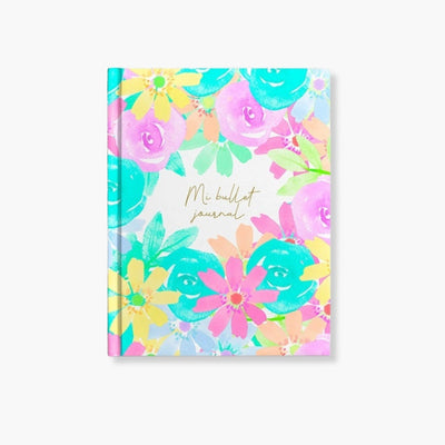 Cuaderno Bullet Journal Summer A5 con tapa dura estampada y hojas punteadas.