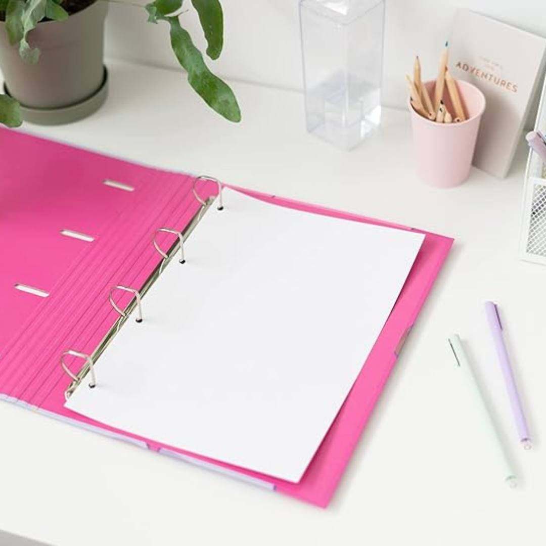 interior carpeta de 4 anillas