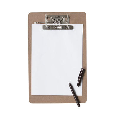 Clipboard A4 Monograph with MDF wood, Nordic design, and metal clip.