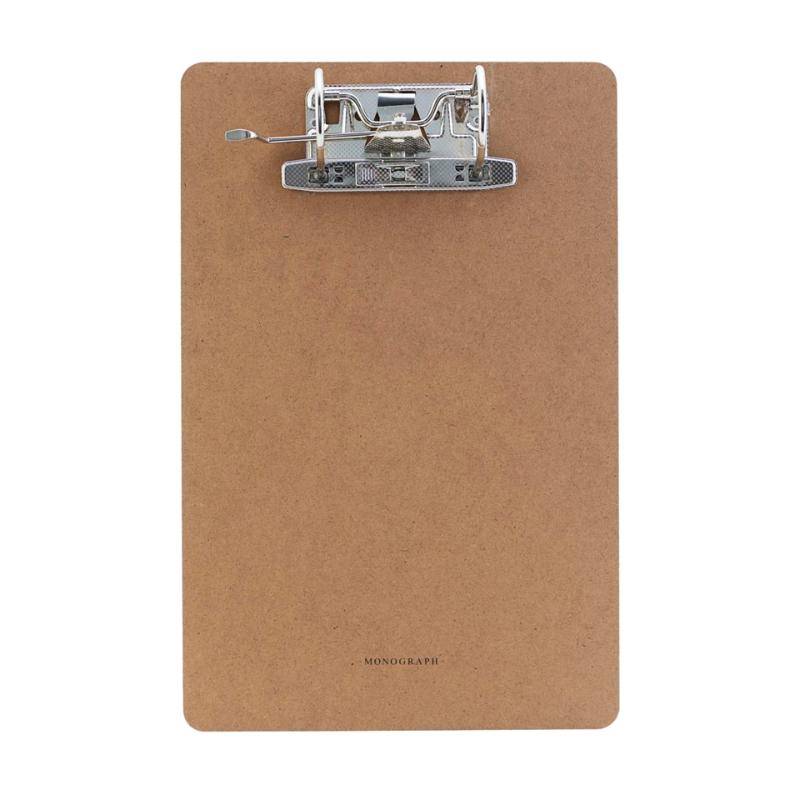 Clipboard A4 Monograph with MDF wood and metal clip, Nordic design.