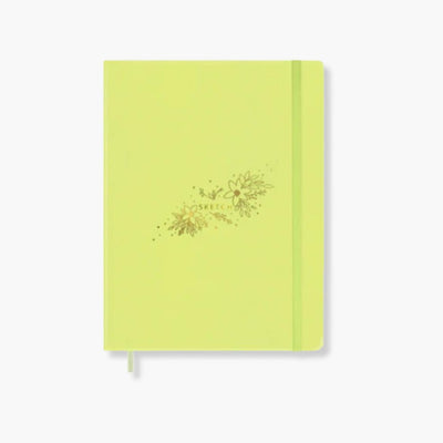 Cuaderno Sketch Elle con tapa de polipiel flexible y detalles dorados.