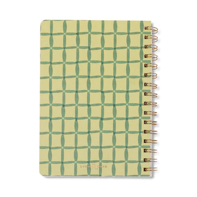 Twin-Wire Notebook Tulip Green Lattice