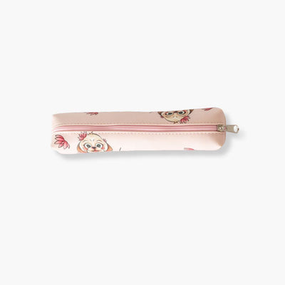 Estuche pequeño colorido Hannai - Lotus Dog con diseño ilustrativo, cierre de cremallera, ideal para útiles escolares.