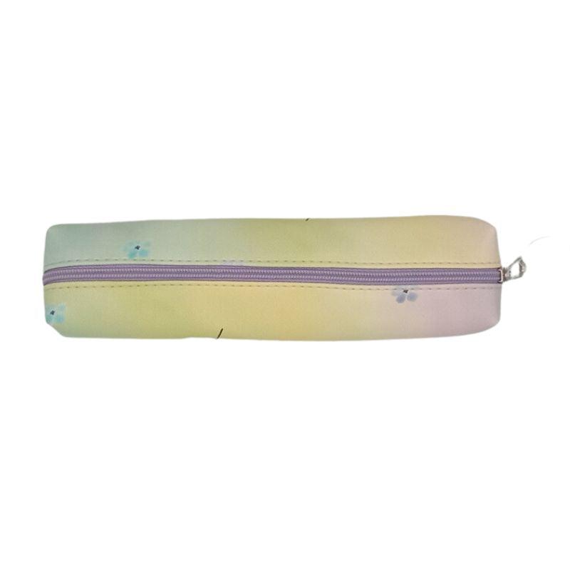 Estuche pequeño Hannai con diseño Rainbow, cremallera segura, ideal para útiles escolares y objetos pequeños.