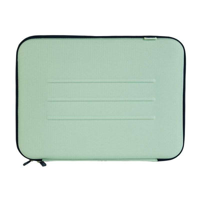 Funda semirrígida verde Serie 1918 de Milan para PC portátil con bolsillo interior.