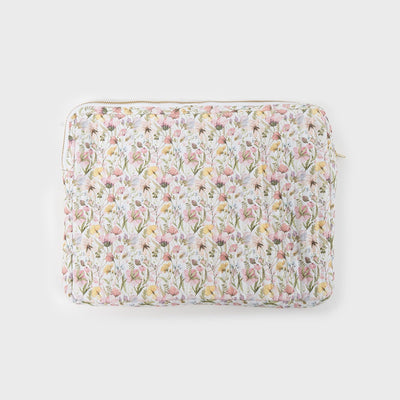 funda portátil de tela con flores