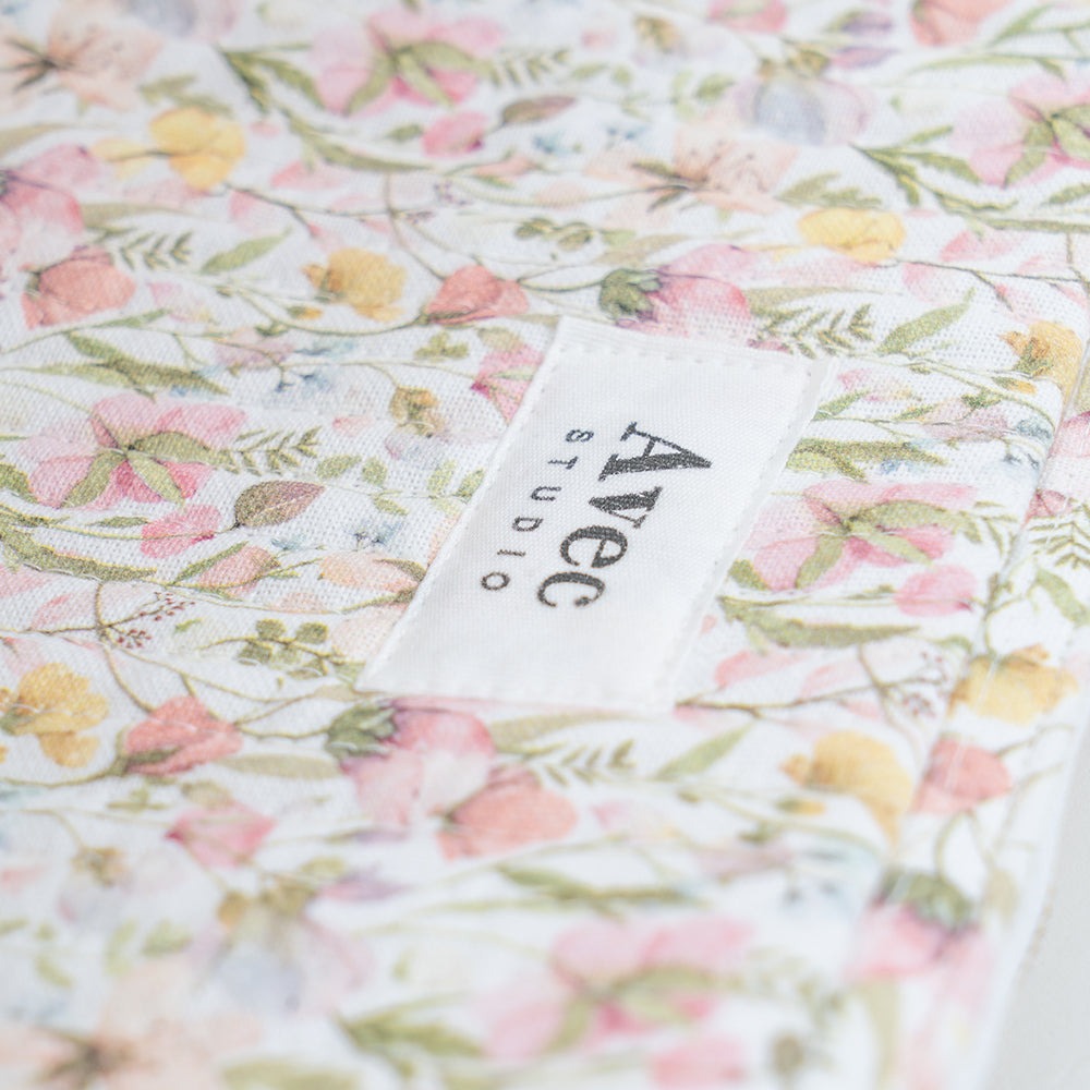 funda portátil de tela con flores