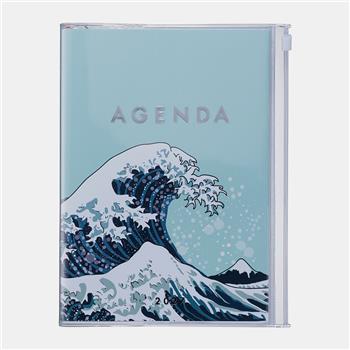 Agenda A5 2027 MARK'S colección Japan con olas en menta