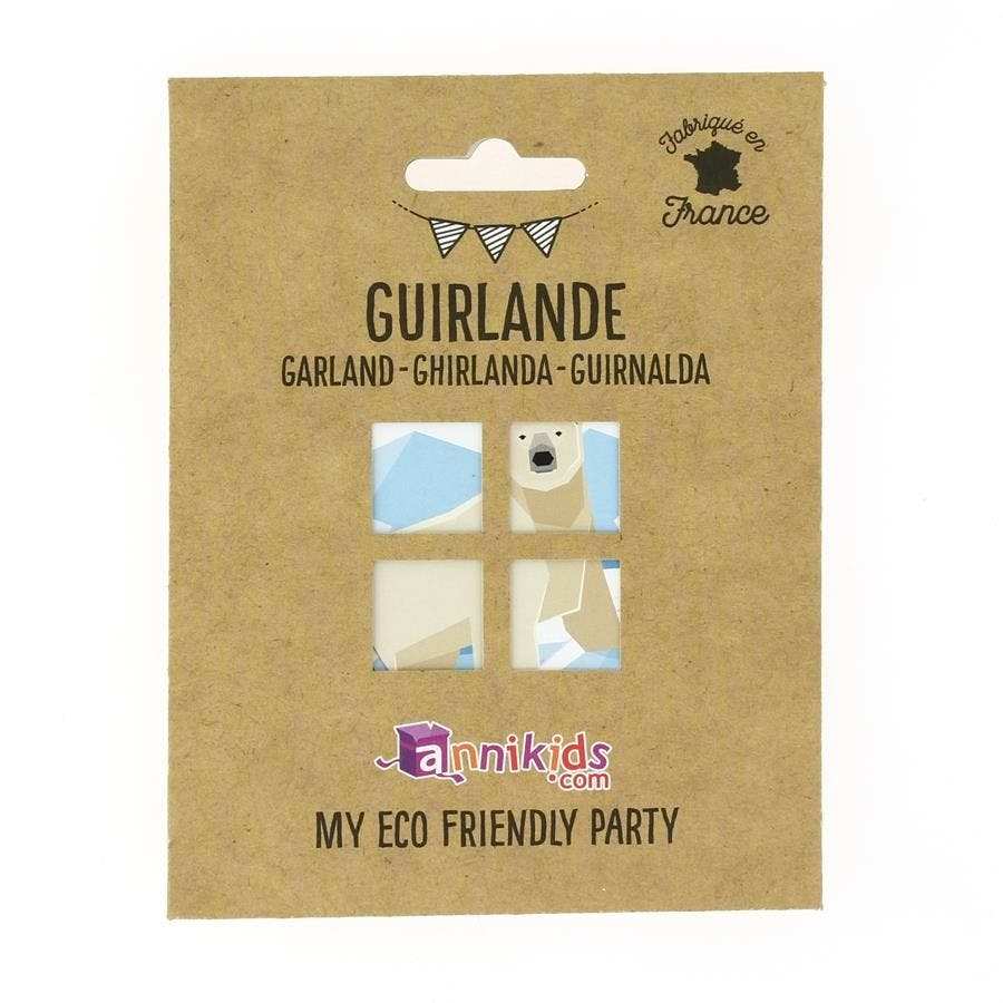 guirnalda para fiesta infantil con animales polares