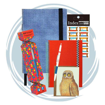 set de papelería con cuadernos y bolígrafo Parker