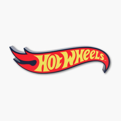 lampara de mesa con forma de logo de hot wheels