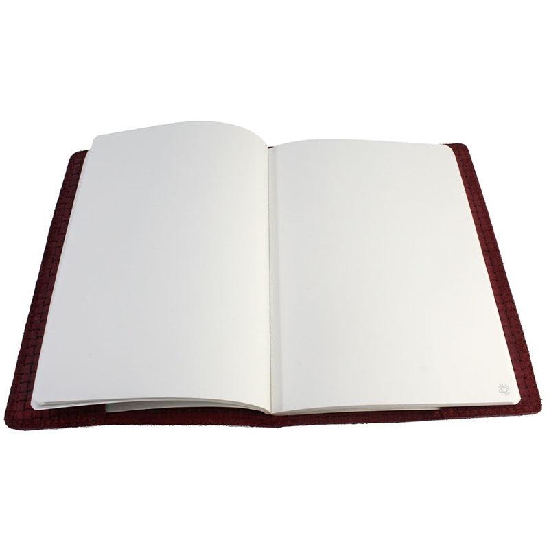 Libreta de piel con diseño entrelazado, páginas lisas, ecológica, inspiración Estambul.