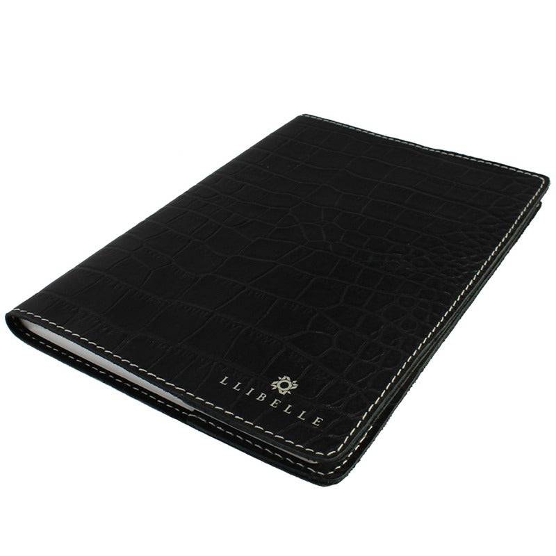 Libreta de piel Mónaco hecha a mano con diseño de cocodrilo.