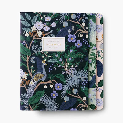 set de 3 libretas A5 peacock de Rifle Paper Co