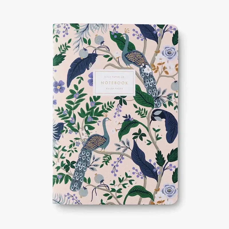 libreta A5 peacock de Rifle Paper Co