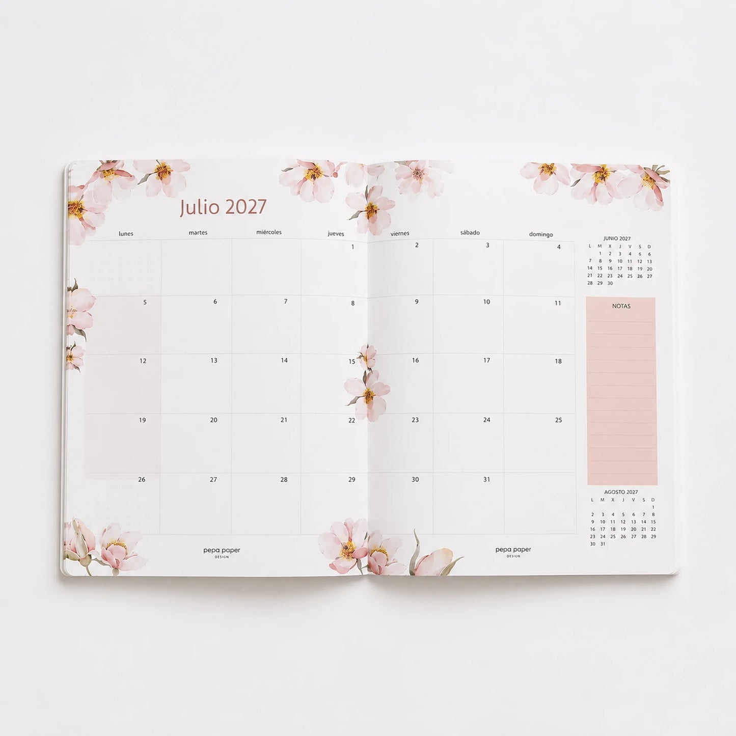 Agenda Mensual 2026-2027 Blue Magnolia