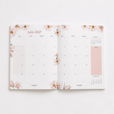 Monthly Planner 2026-2027 Blue Magnolia