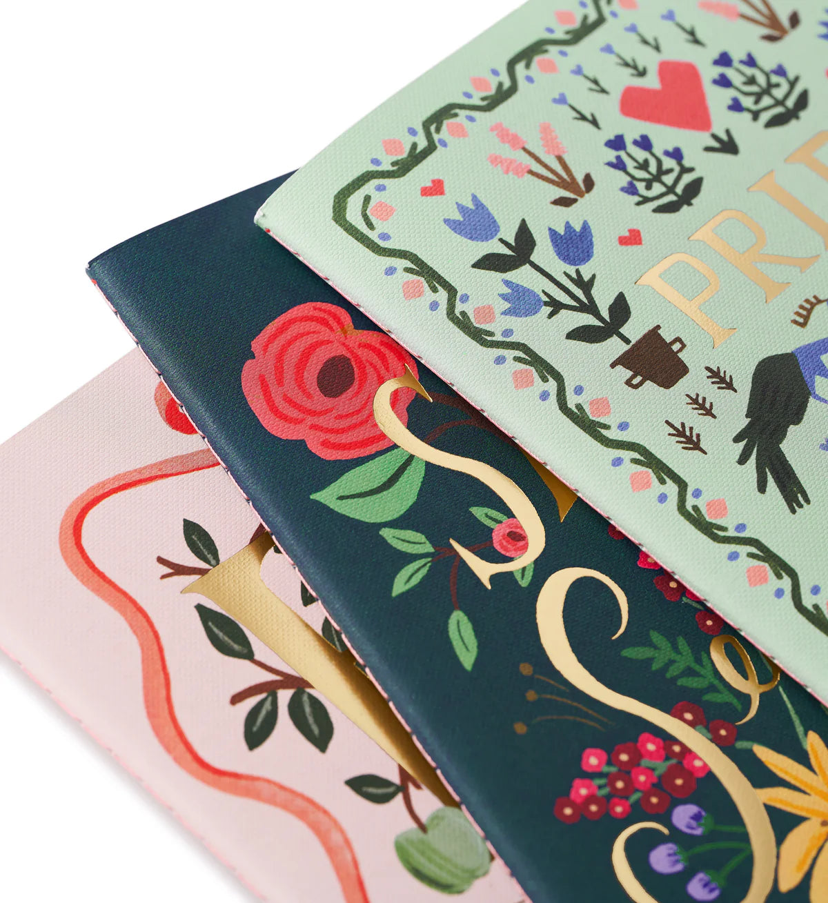 Pack de 3 Libretas Cosidas Jane Austen – Rifle Paper Co.