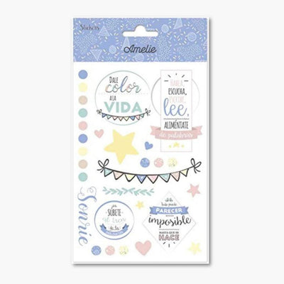 pegatinas amelie con frases inspiradoras