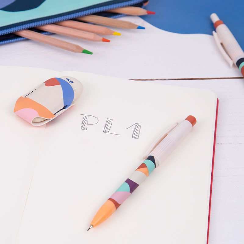 Portaminas The Fun MILAN en diseño moderno con goma de borrar, ideal para escritura y dibujo.
