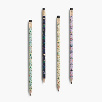 Set de 12 lápices de madera Estee con goma y estampados de Rifle Paper Co.