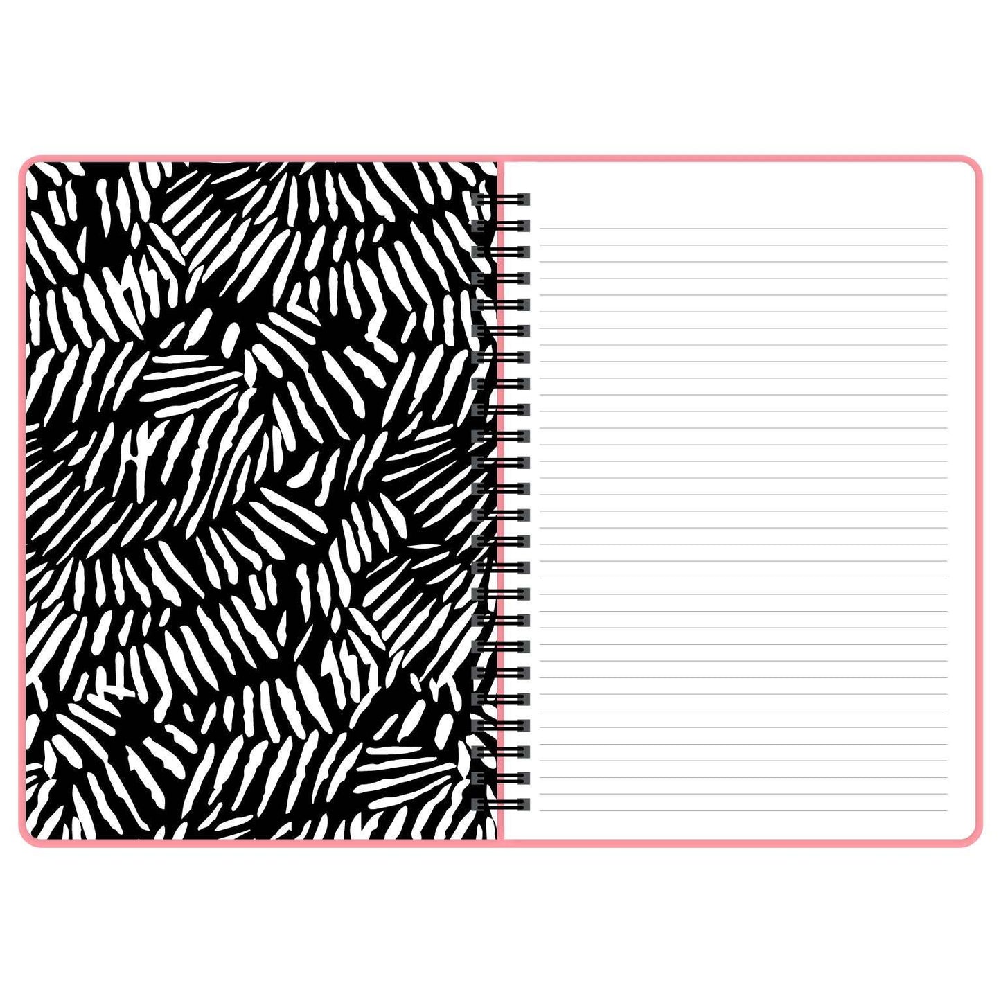 Libreta Shout Out Loud con diseño llamativo, tapas en espiral y páginas rayadas.