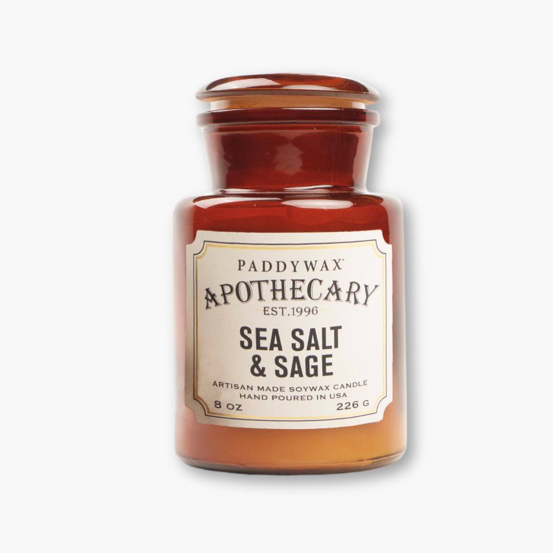 vela aromática apothecary sea salt & Sage