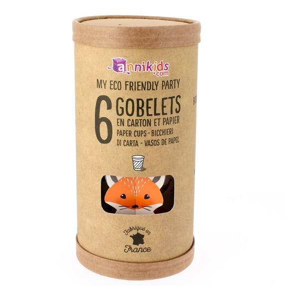 vasos desechables para fiesta infantil con animales del bosque