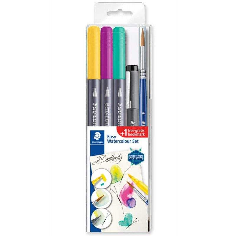 Set Rotuladores Watercolor Brush con rotuladores de doble punta, pincel y delineador para acuarela.