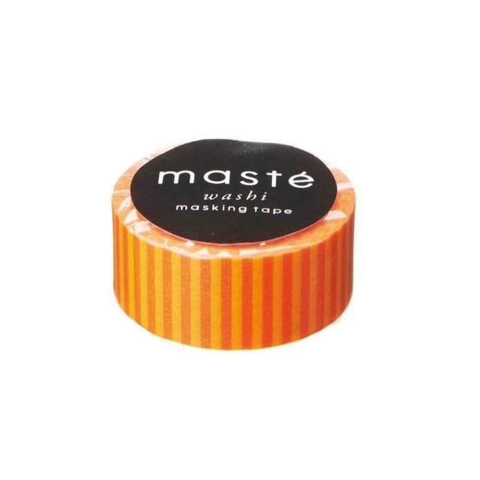Washi tape Masté - naranja rayas