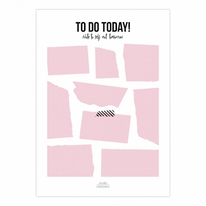 Bloc de notas To do today Pink
