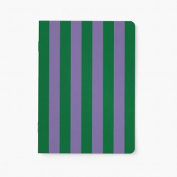 A5 Notebook Stripes Green