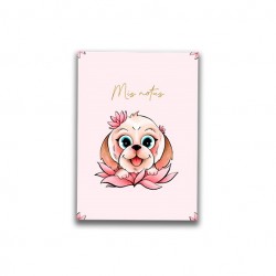 Lotus Dog Small Notebook